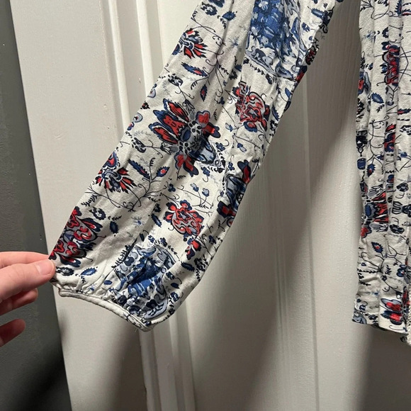 Lucky Brand White Floral Crochet Peasant Size Small - Picture 4 of 7